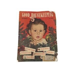 Vintage Christmas Magazine December 1943 Good Housekeeping World War II Ads